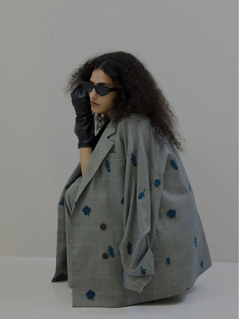 ジャケット・アウター Ameri CHECK FLOWER PAPA JACKET