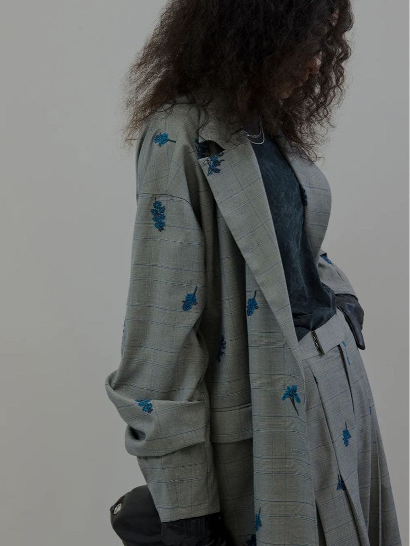 ジャケット・アウター Ameri CHECK FLOWER PAPA JACKET