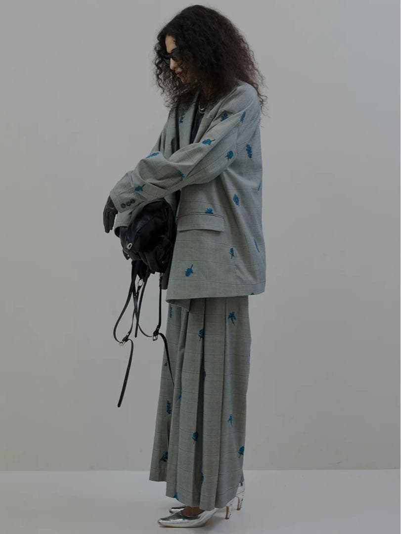 ジャケット・アウター Ameri CHECK FLOWER PAPA JACKET