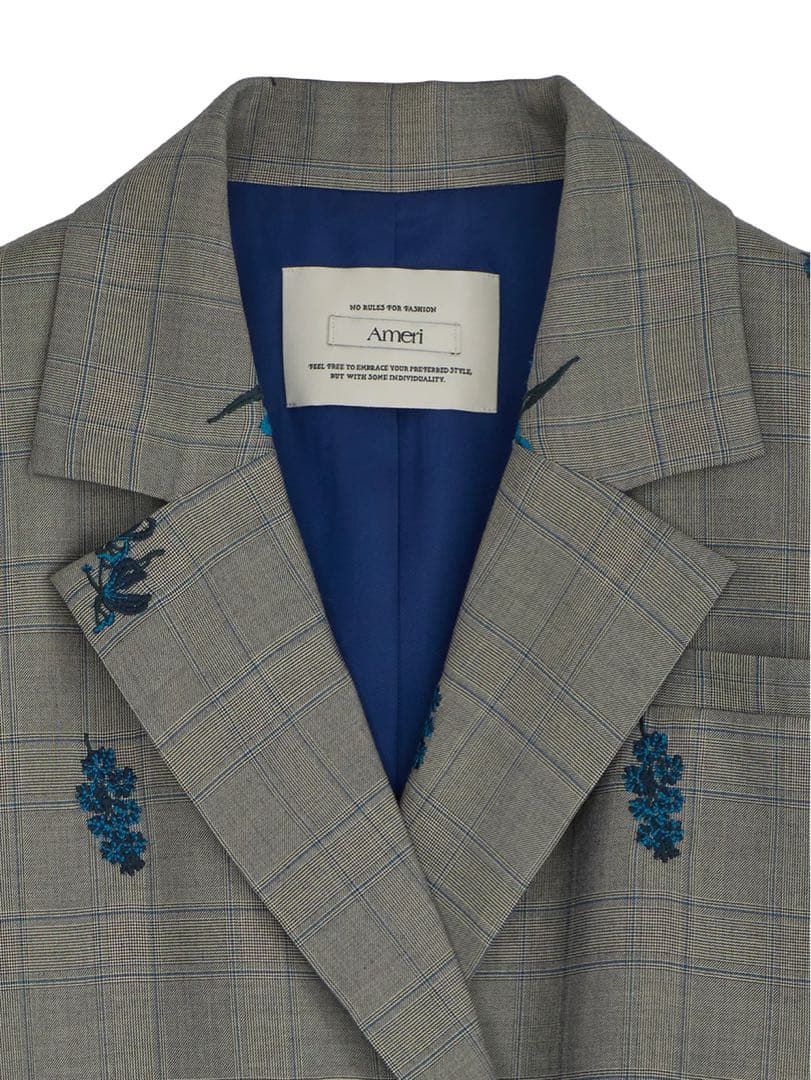ジャケット・アウター Ameri CHECK FLOWER PAPA JACKET