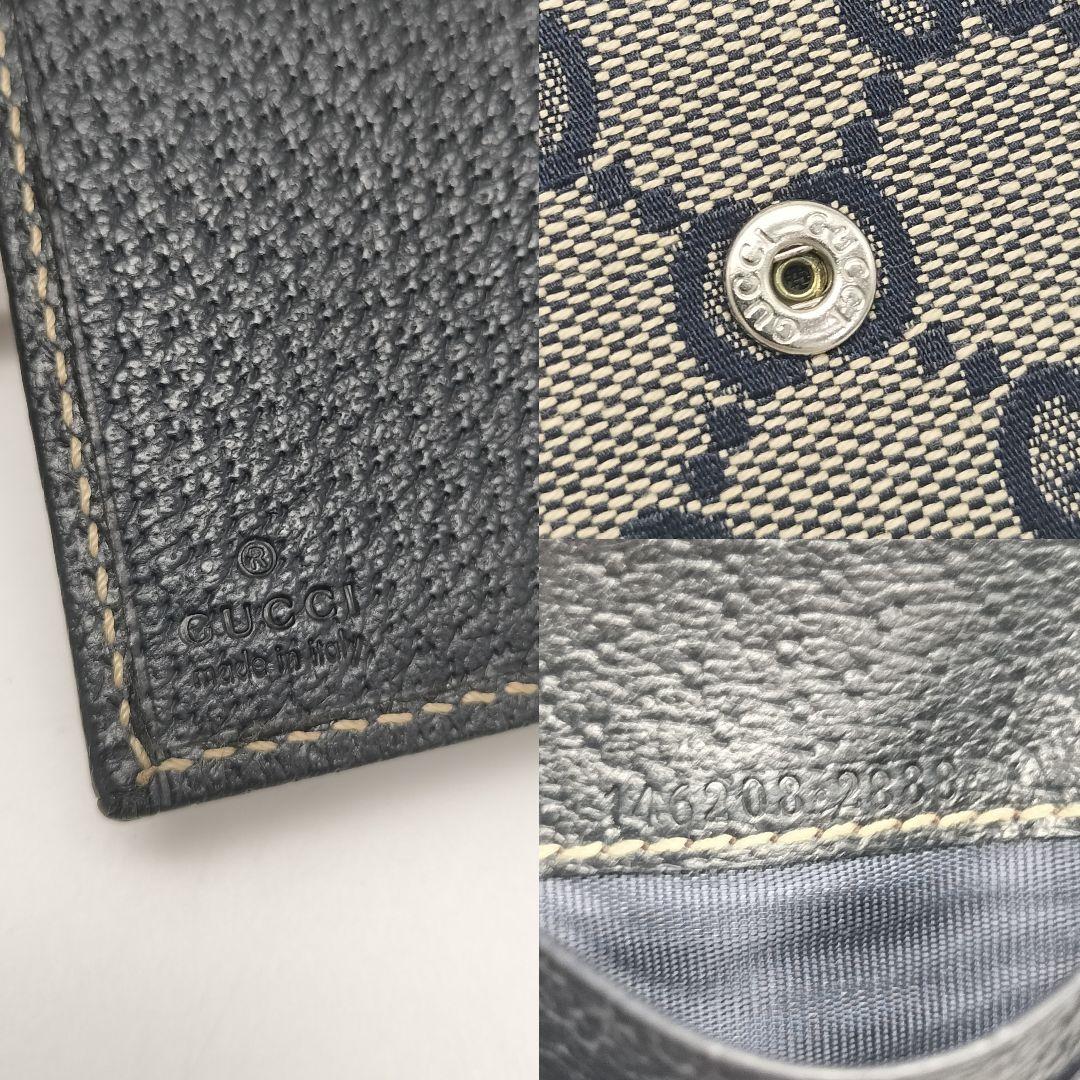 未使用に近い✨グッチ　折り財布　シェリーライン