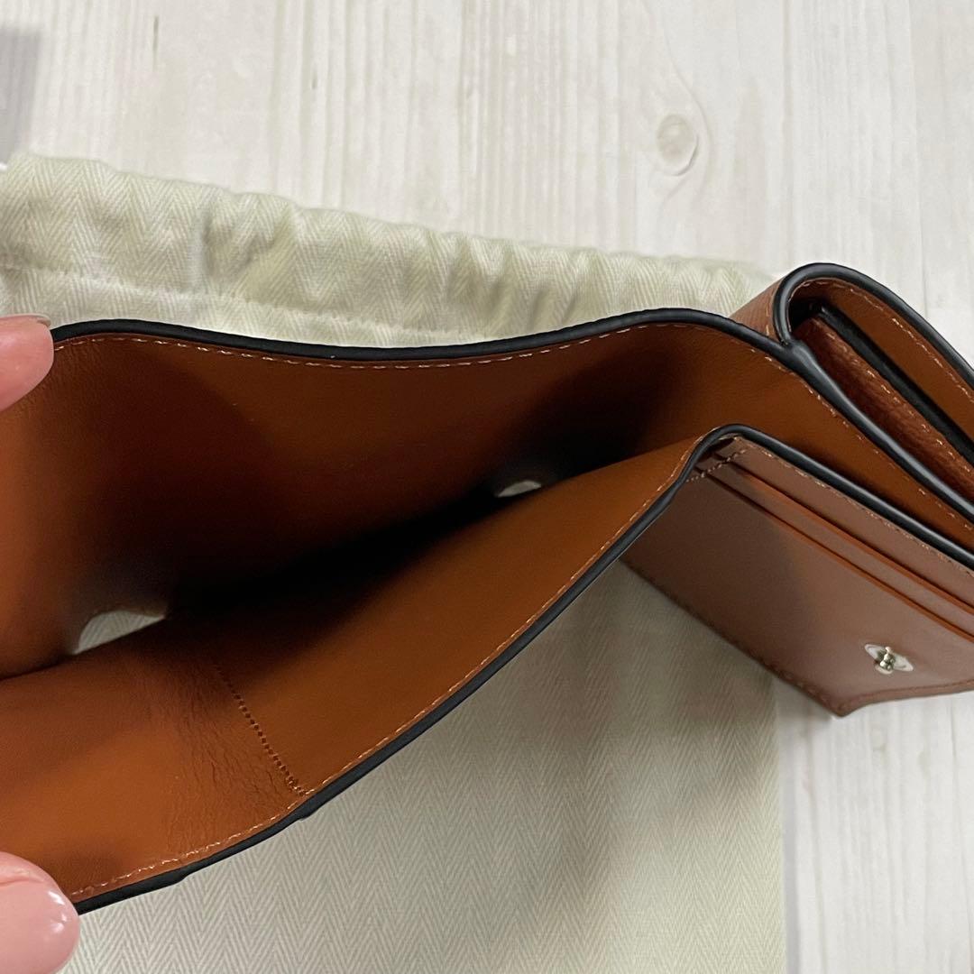 ☆LOEWE ロエベ☆アナグラム トライフォールド ウォレット☆タン☆新品