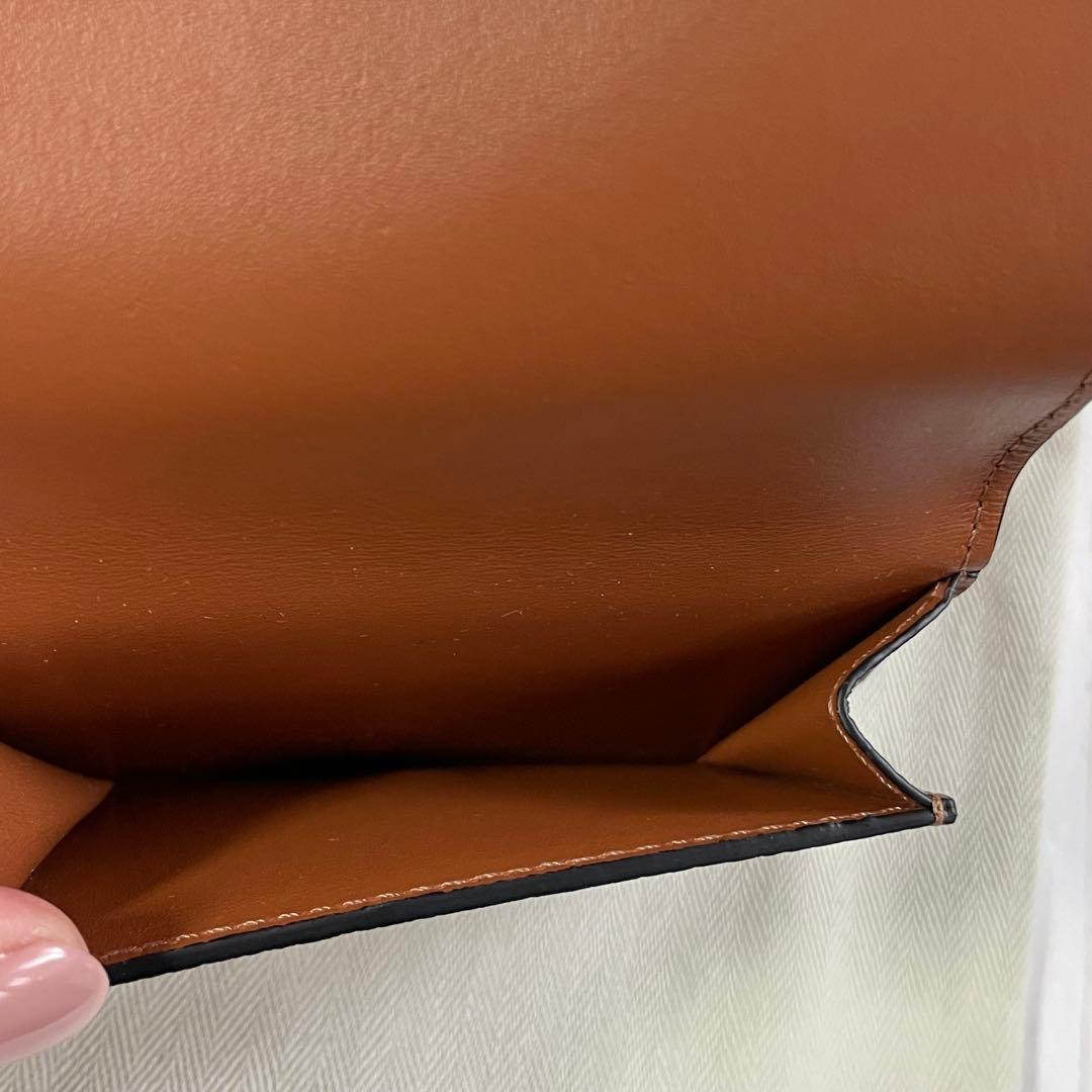 ☆LOEWE ロエベ☆アナグラム トライフォールド ウォレット☆タン☆新品