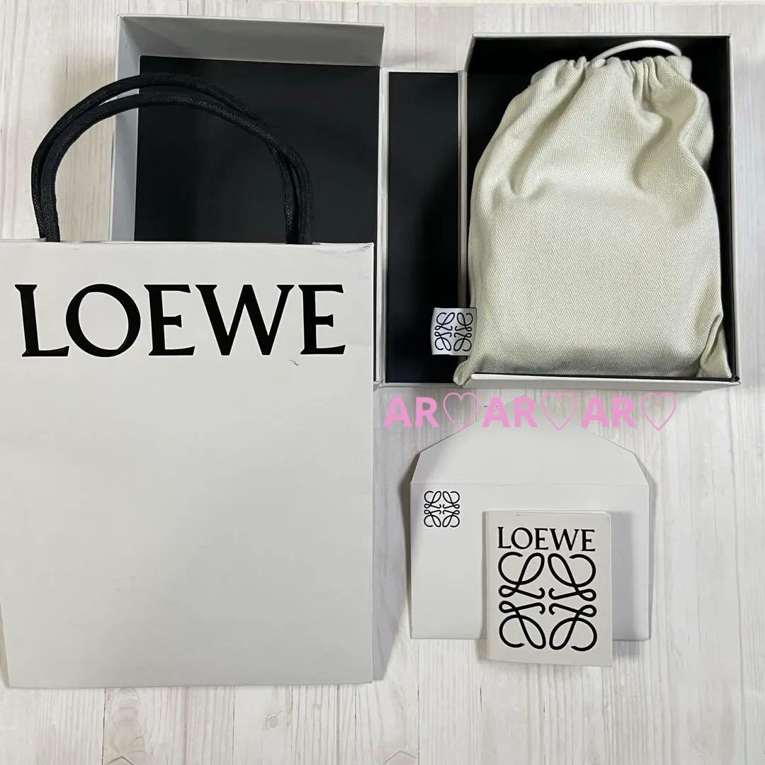 ☆LOEWE ロエベ☆アナグラム トライフォールド ウォレット☆タン☆新品