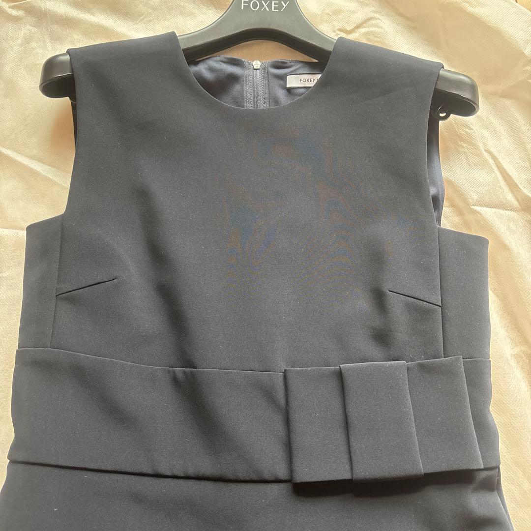 ♡フォクシーパレットワンピース♡ 38 ネイビー　美品