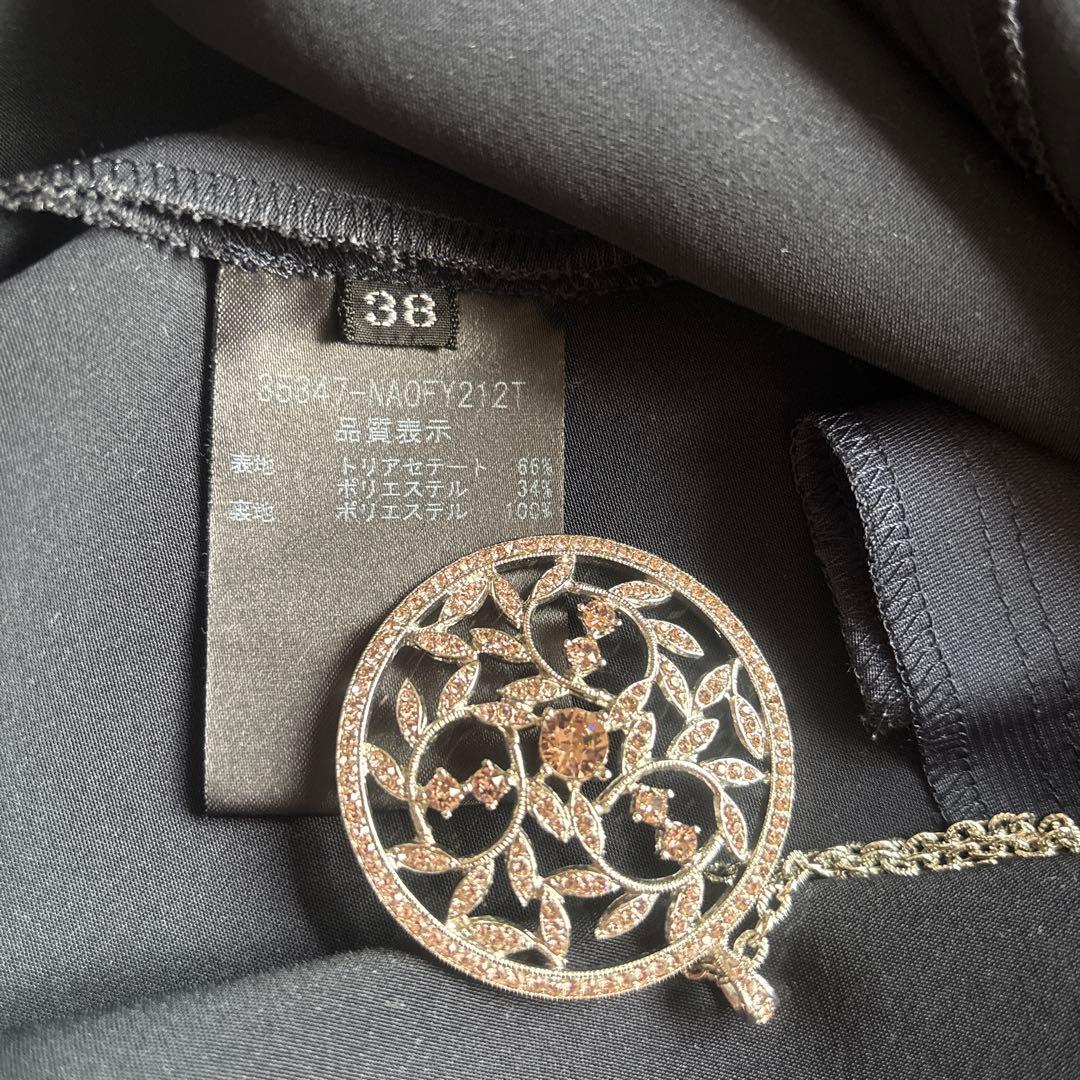 ♡フォクシーパレットワンピース♡ 38 ネイビー　美品