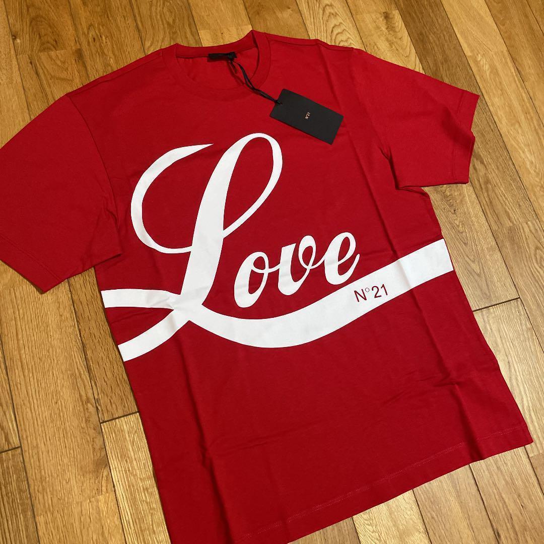 【新品未使用品】N°21ヌメロヴェントゥーノ✴︎LOVEロゴTシャツ
