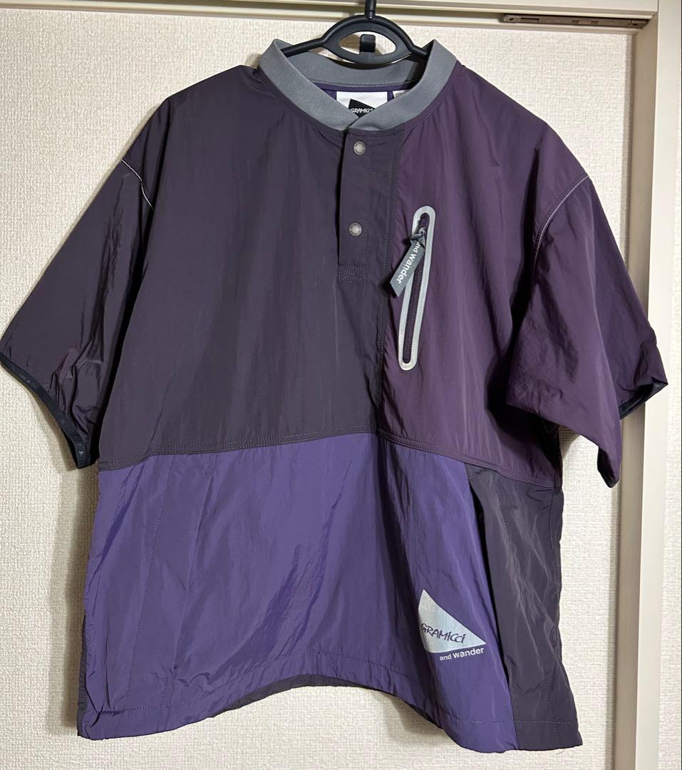 トップス GRAMICCI X and wander PATCHWORK WIND TEE