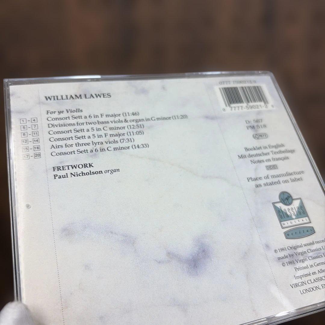 クラシック William Lawes for ye Viols CD