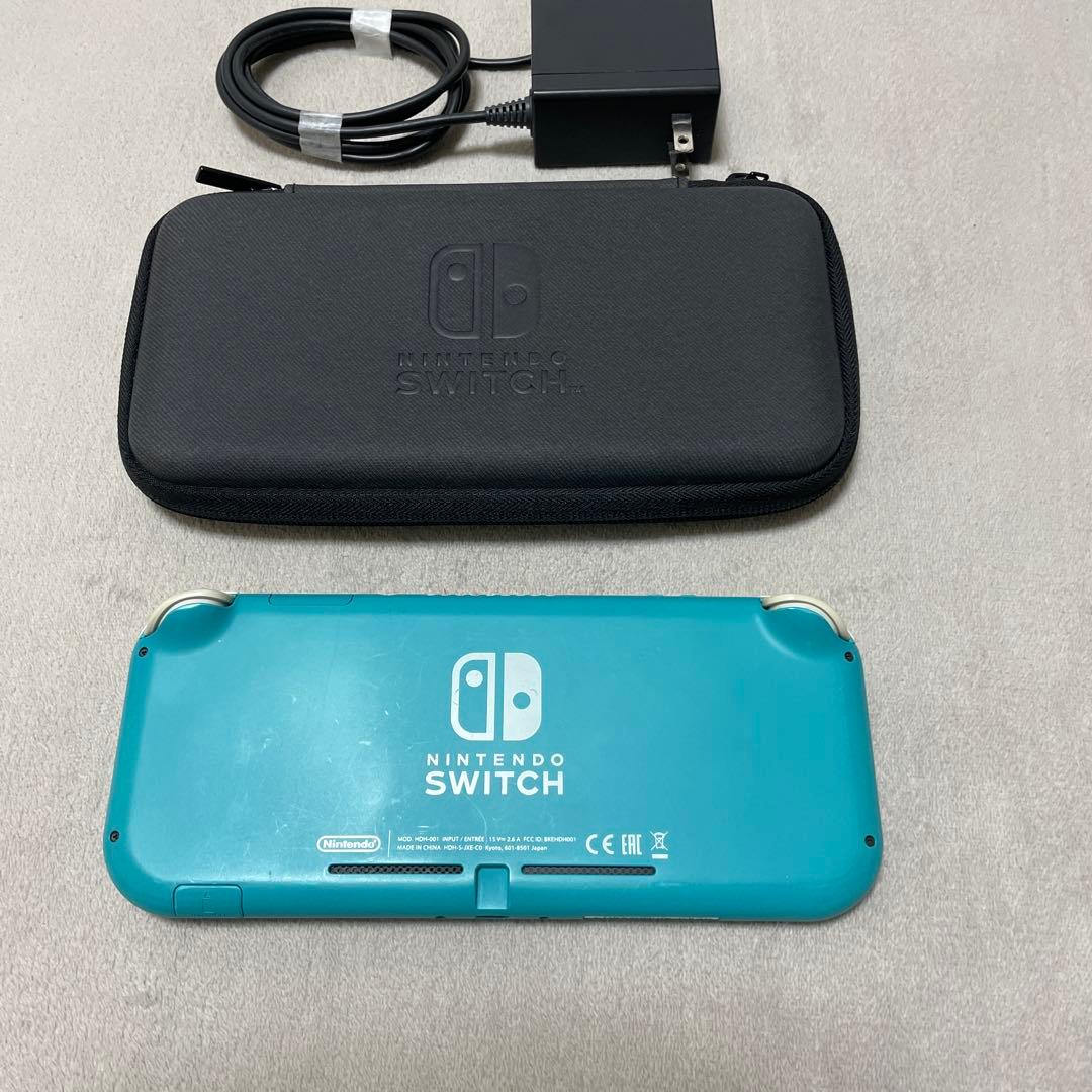 【値下げ】Nintendo Switch lite ターコイズ 充電器ケース付き