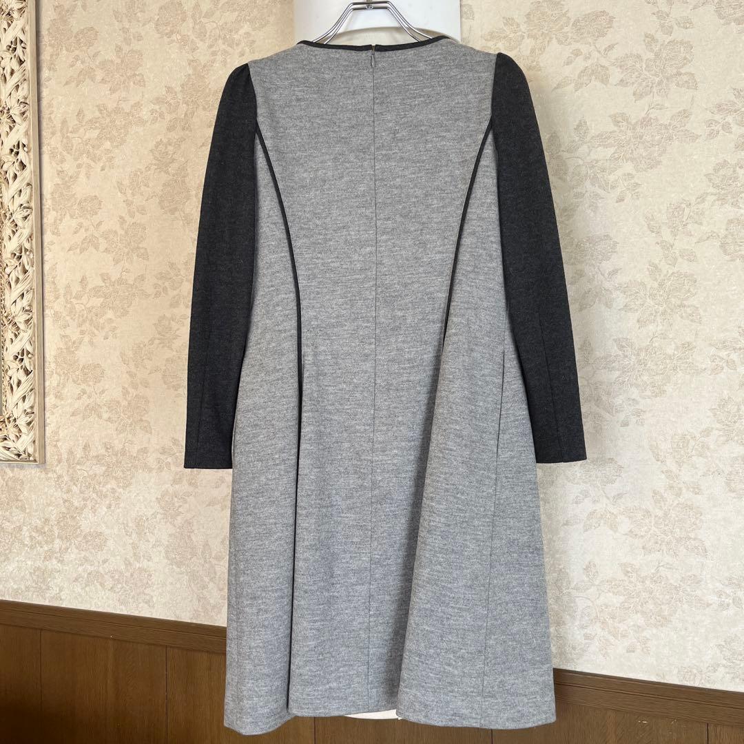 美品　エムズグレイシー　サイズ40 毛100%フラワー刺繍ワンピース
