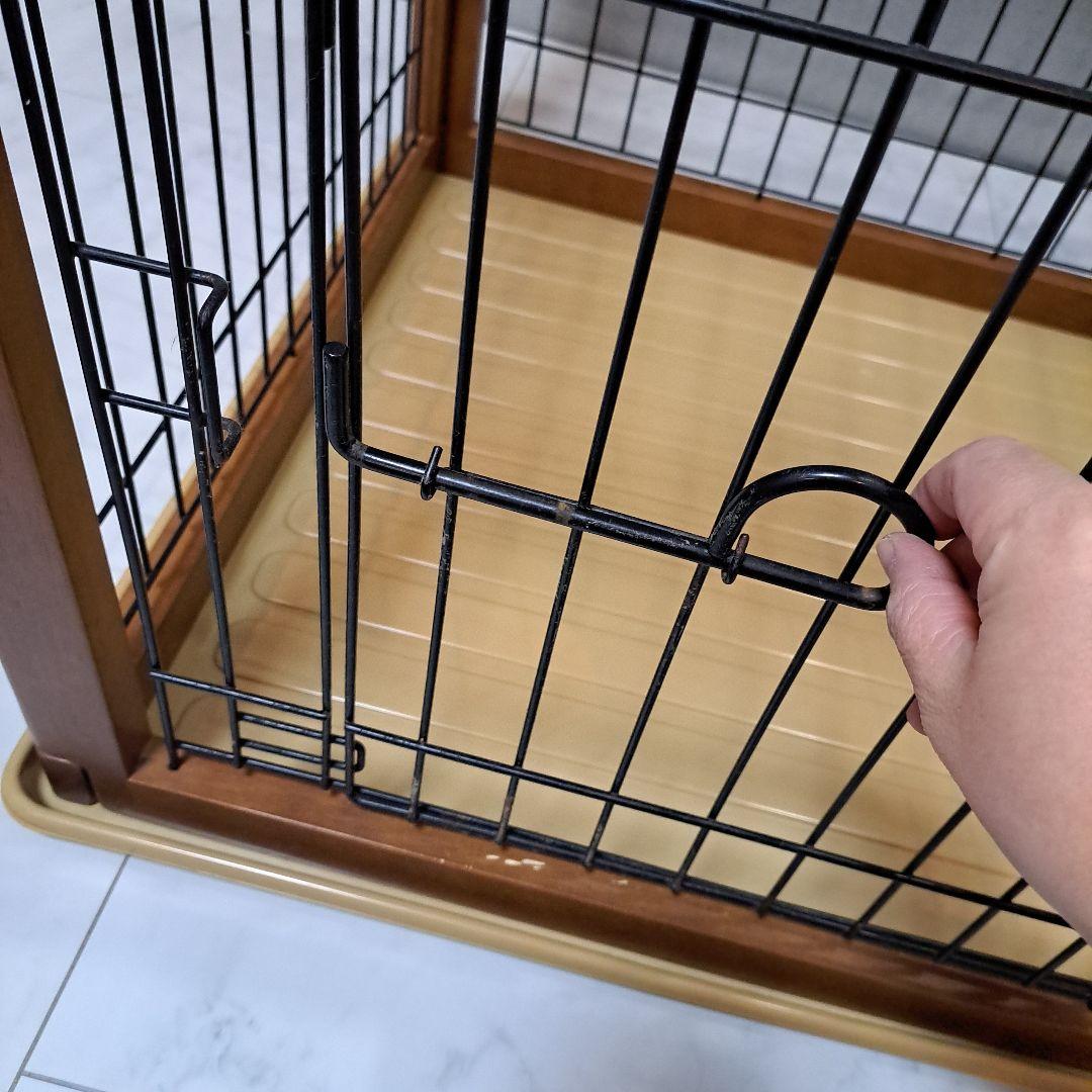 犬用ケージ 木製フレーム　屋根付き　ハウス　サークル　オマケつき