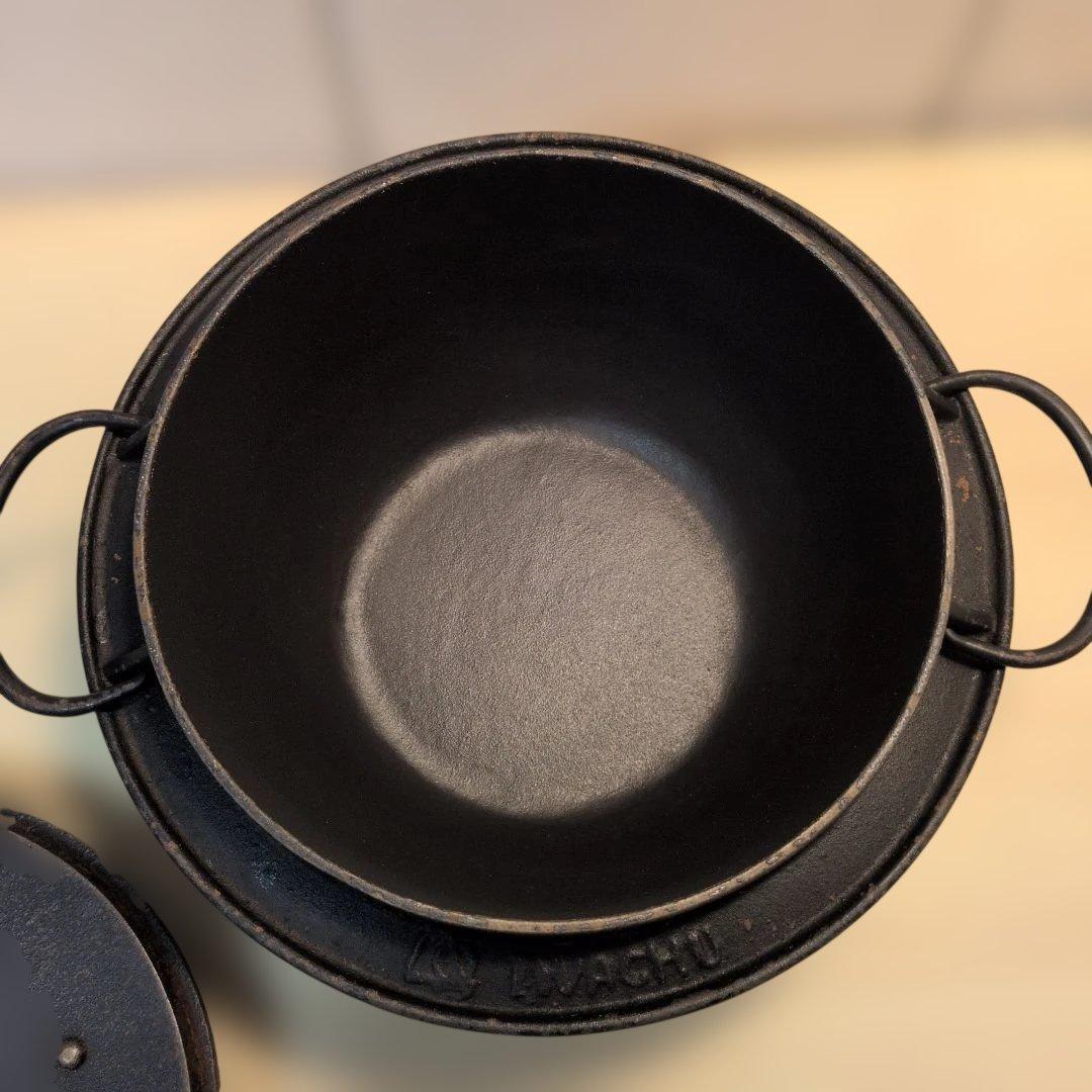 気まぐれ値下げ①岩鋳 南部鉄器 ごはん釜 3合炊き IH対応 ガス火 直火