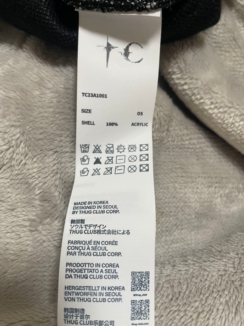 thug club サグクラブ　ビーニー　黒