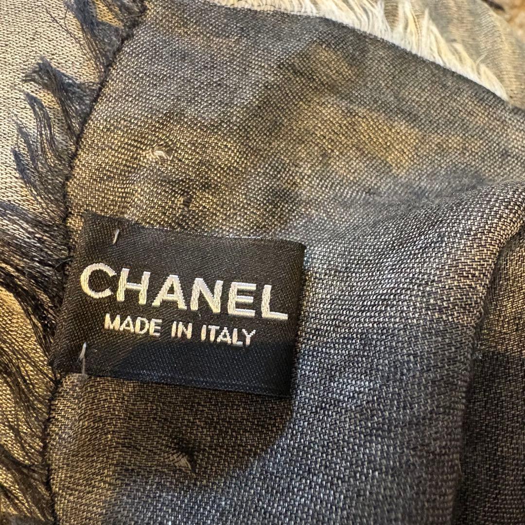 Chanel CCロゴ カメリア　大判ストール
