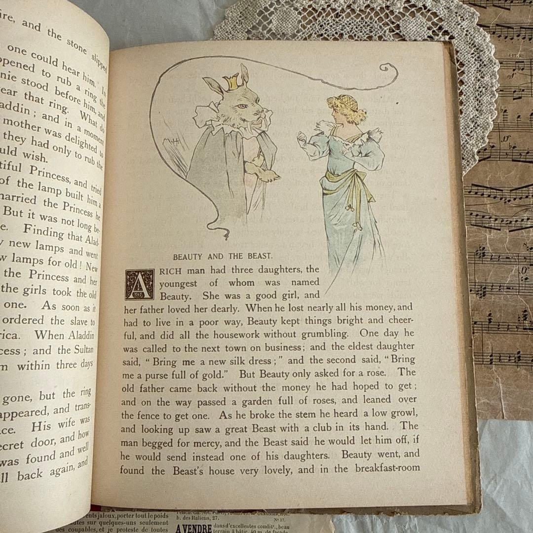 稀少1892年アンティーク愛らしい挿絵の絵本モードハンフリー洋書　童話　古書
