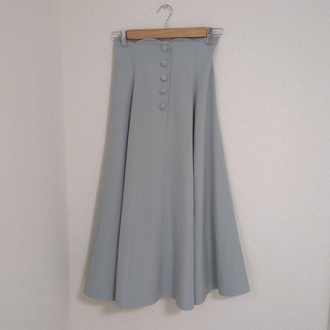 ❀Fint♡美品 スカラップ ハイウエストフレアースカート 完売品