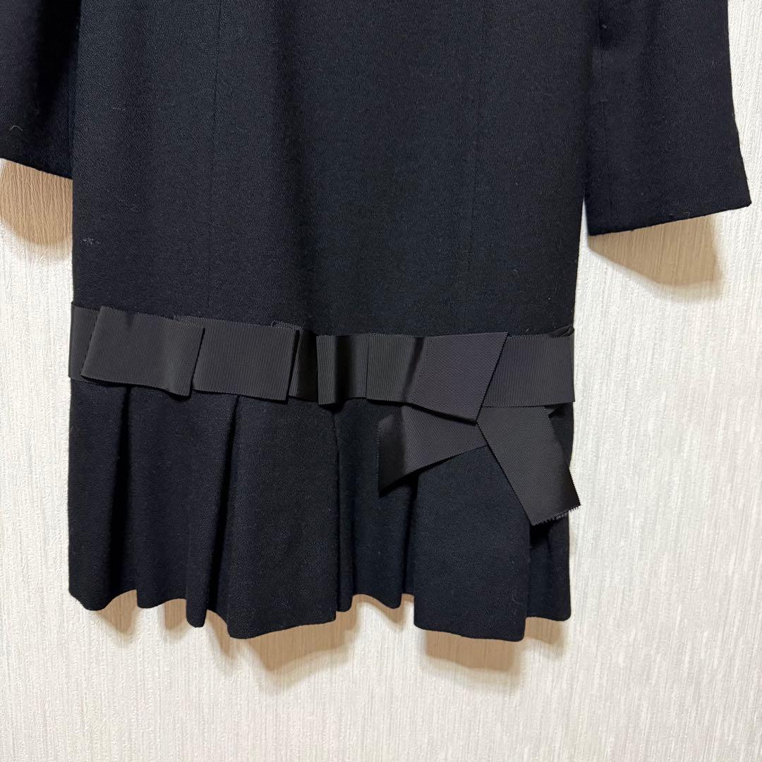 M'S GRACY 黒　裾グログランリボン　クラシックデザイン　ワンピース