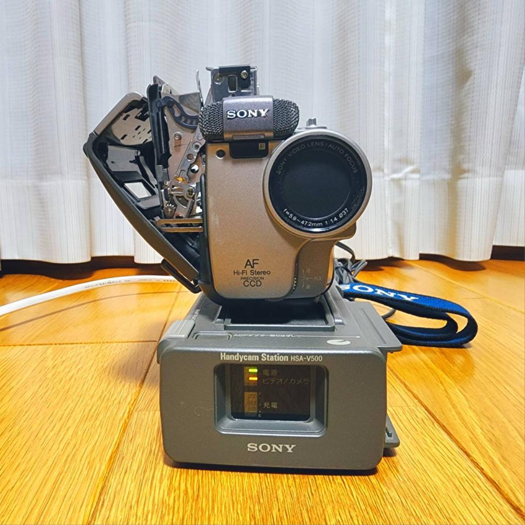 【動作確認済】SONY 高画質 Hi8 ビデオカメラ ステーションセット
