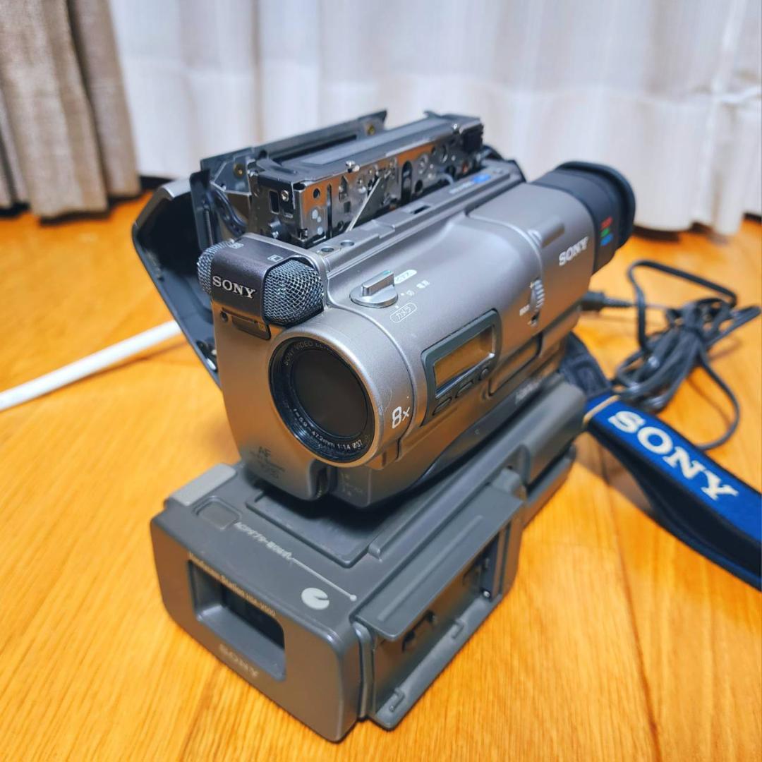 【動作確認済】SONY 高画質 Hi8 ビデオカメラ ステーションセット