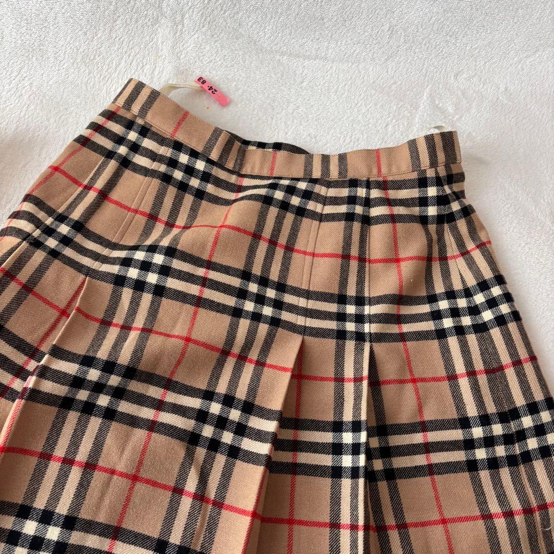 定番✨Burberry プリーツスカート　ノバチェック ベージュ 11号