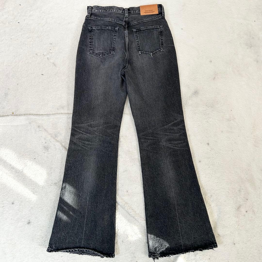 美品❗️MOUSSY MVS BLACK FLARE 27インチ ブラックデニム