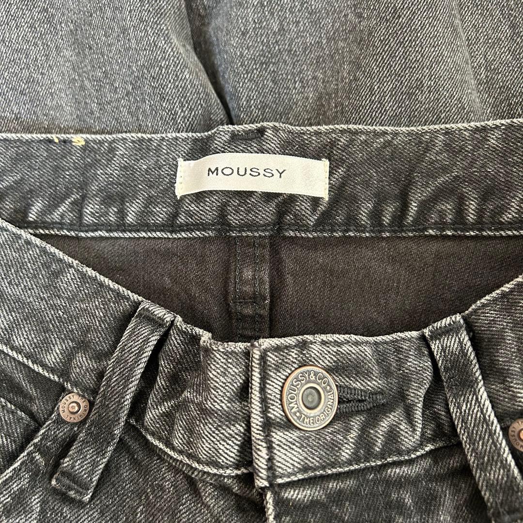 美品❗️MOUSSY MVS BLACK FLARE 27インチ ブラックデニム