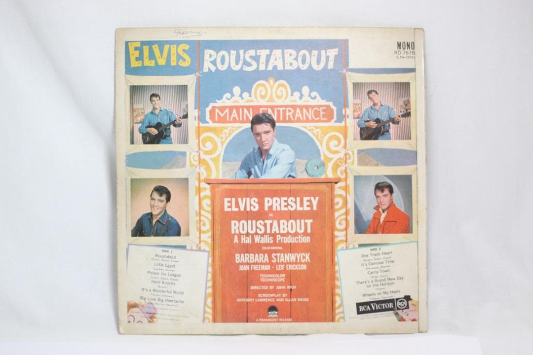 英LP Elvis Presley Roustabout UK盤 Mono 深溝