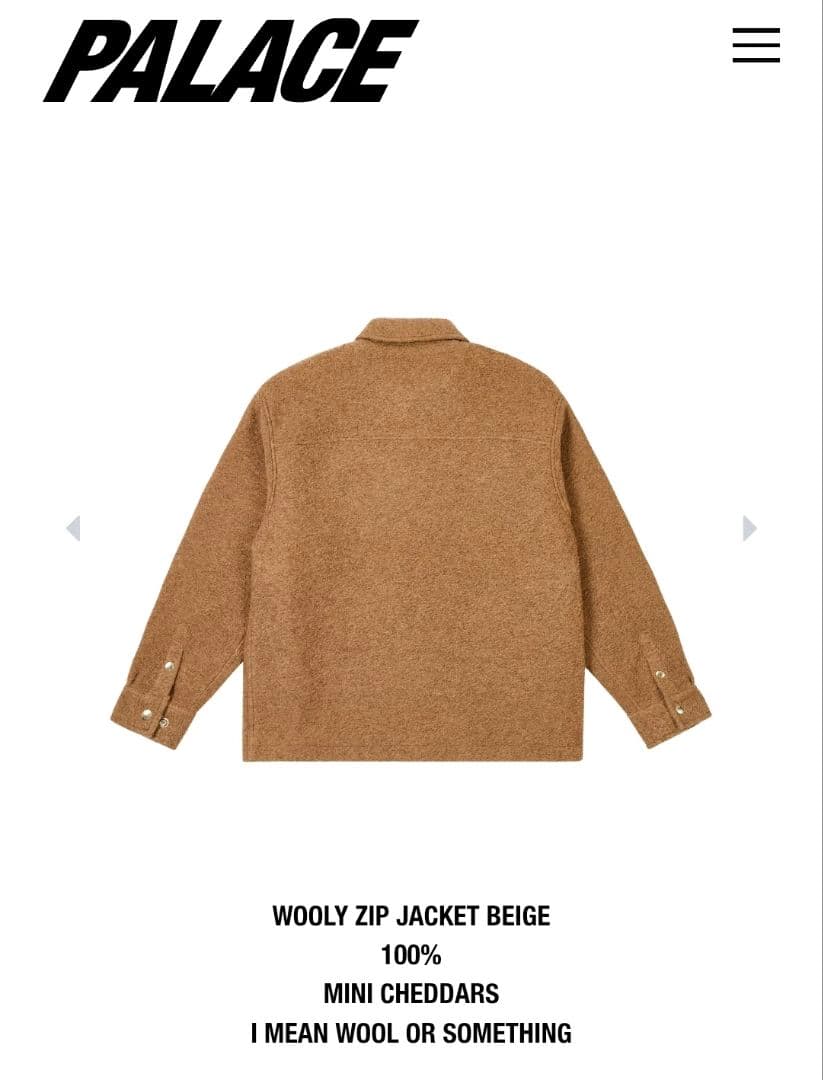ジャケット・アウター Palace wooly zip shirt M