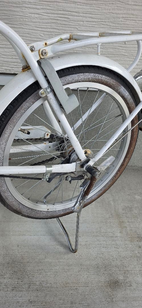 【引取希望:静岡県磐田】電動アシスト折り畳み式自転車 ホワイト 20インチ