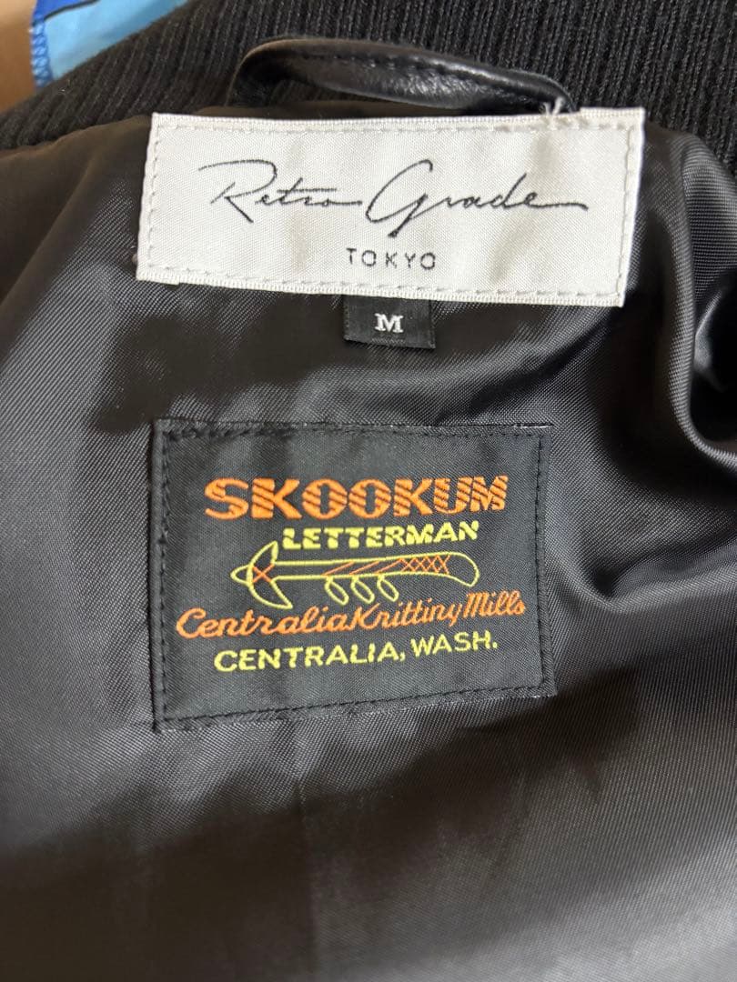 レトログレード　SKOOKUM スタジャン　レザージャケット Mサイズ