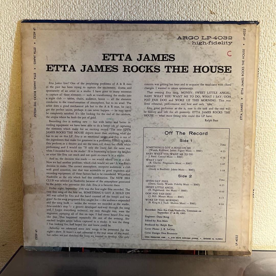 洋楽 Etta James - Rocks the House / ARGO 4023