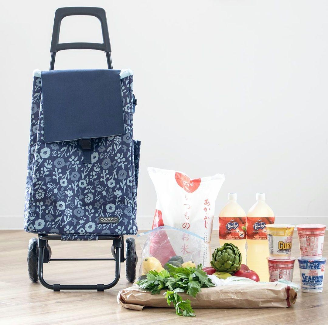 cocoro 花柄 保冷機能付きキャリーカート　新品