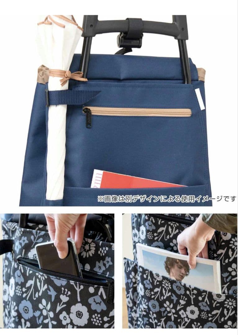 cocoro 花柄 保冷機能付きキャリーカート　新品