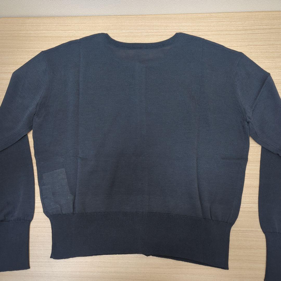 【商談中】TOQUE ウォッシャブルシルク×コットン　メッシュニットカーディガン