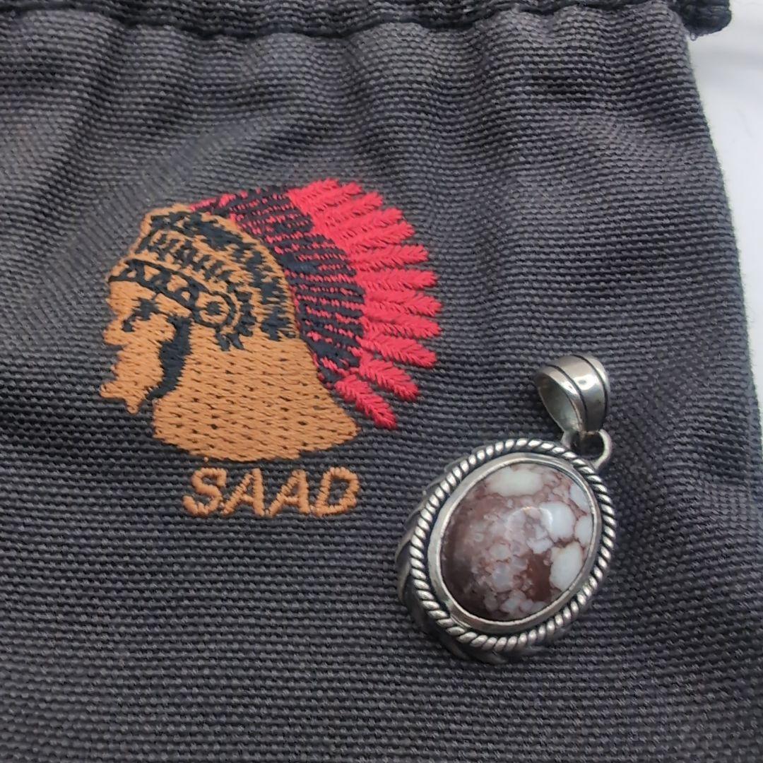 SAAD シルバー925 ワイルドホース ストーン ネイティブ ペンダント