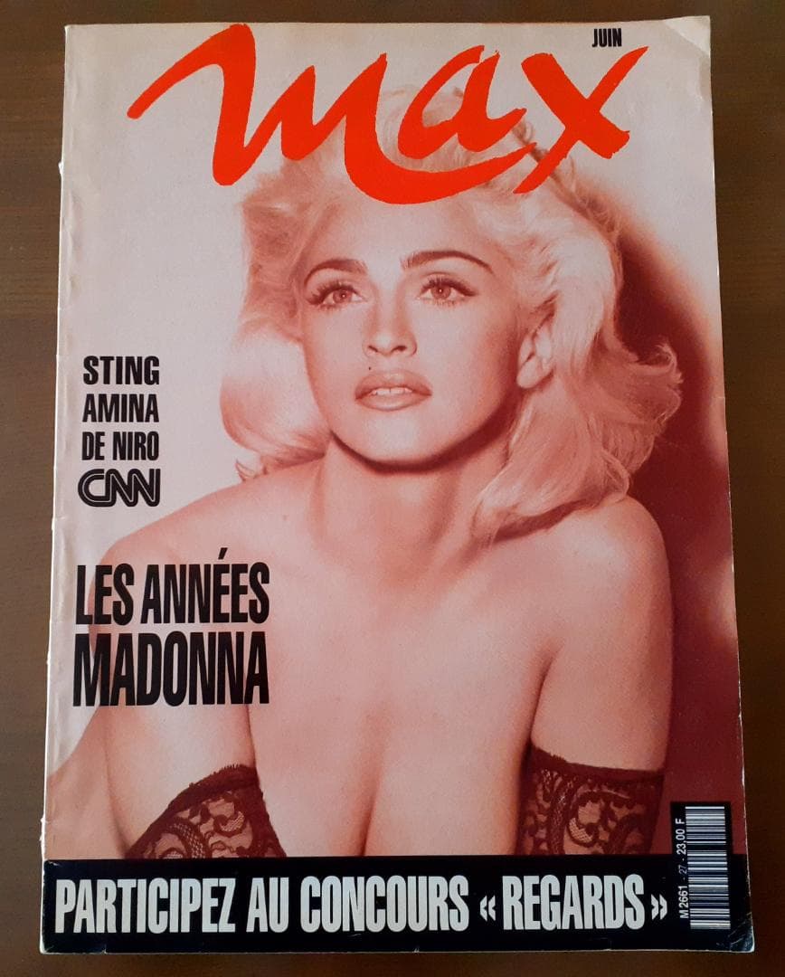 MADONNA　表紙特集雑誌　Max!　 (1991年 )　フランス雑誌