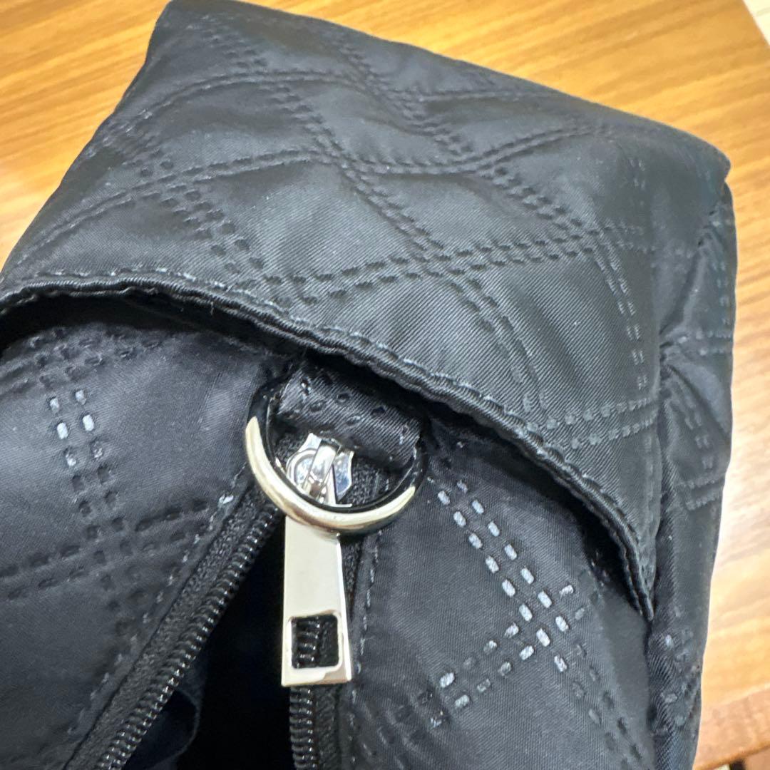 美品　MARY QUANT ピンソニックキルトデイジー トート ブラック