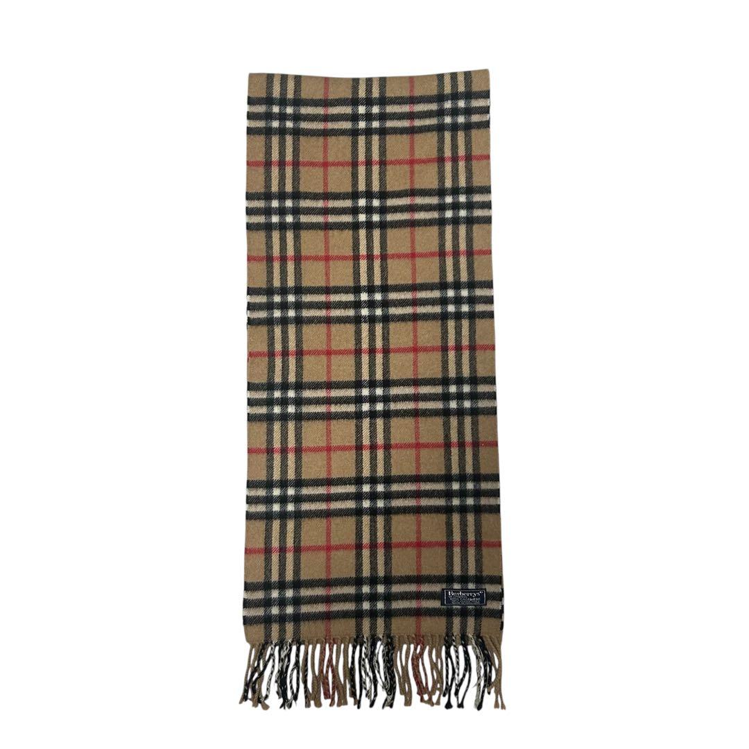 【美品】Burberry ノバチェック柄マフラーカシミヤ100%