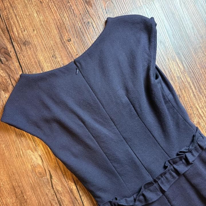 【古着】Christian Dior 膝丈ワンピース ミッドレングス ネイビー