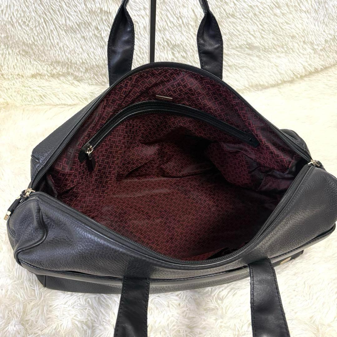 ダンヒル dunhill ボストンバッグ 2way ロゴ 内総柄 レザー◎