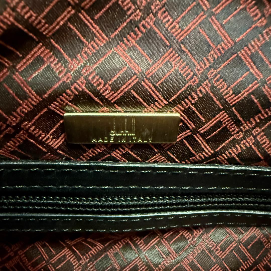 ダンヒル dunhill ボストンバッグ 2way ロゴ 内総柄 レザー◎