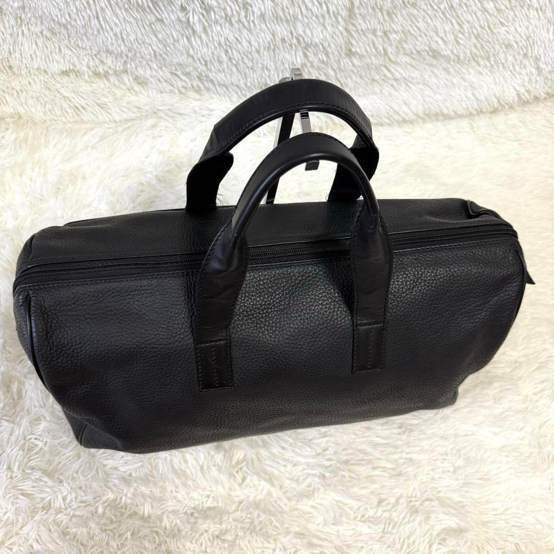ダンヒル dunhill ボストンバッグ 2way ロゴ 内総柄 レザー◎