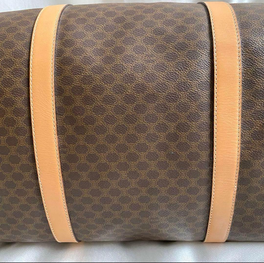 美品　CELINE セリーヌ マカダム柄 PVCレザー 大容量 ボストンバッグ