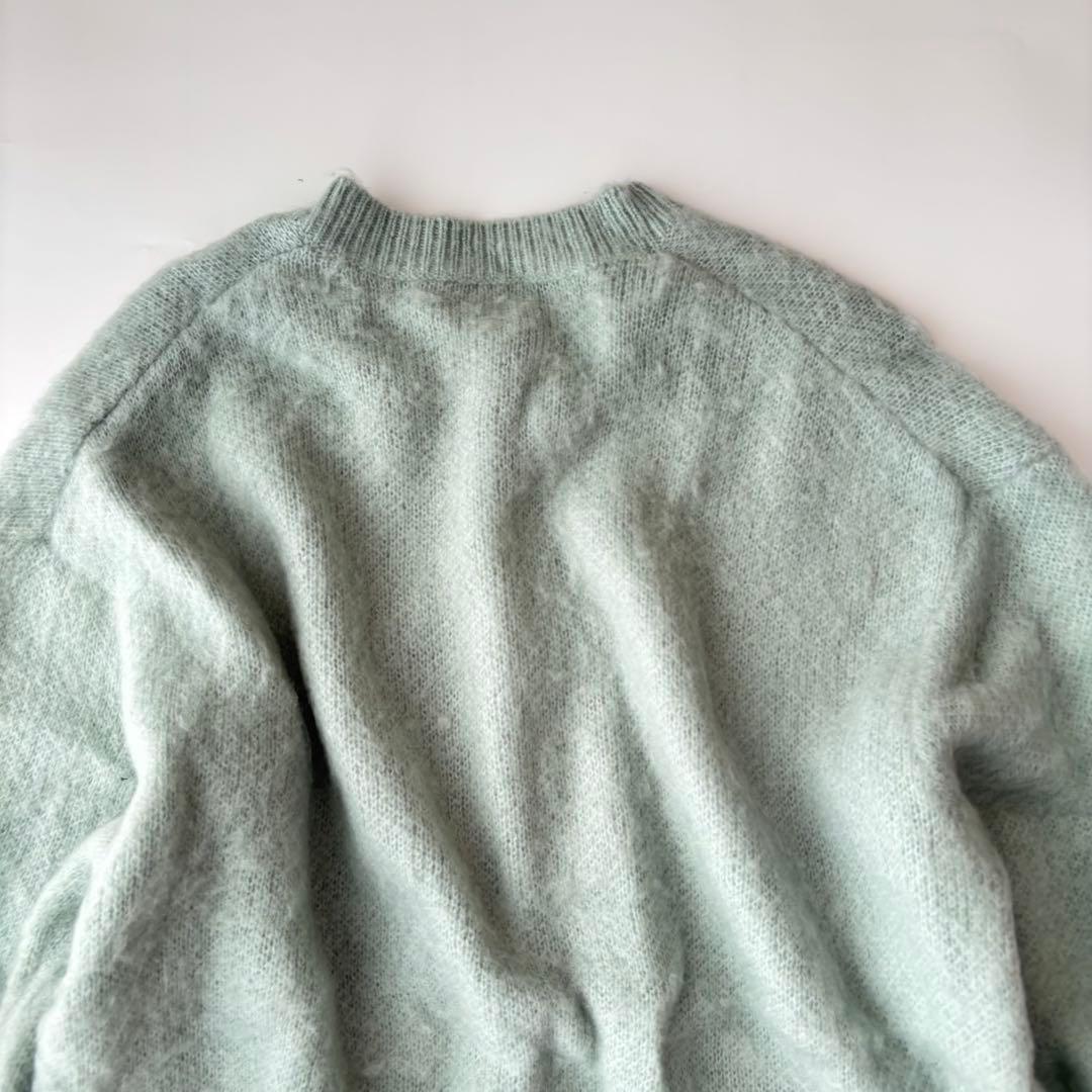 ADAM ET ROPE’ モヘア混 ルーズニットカーディガン