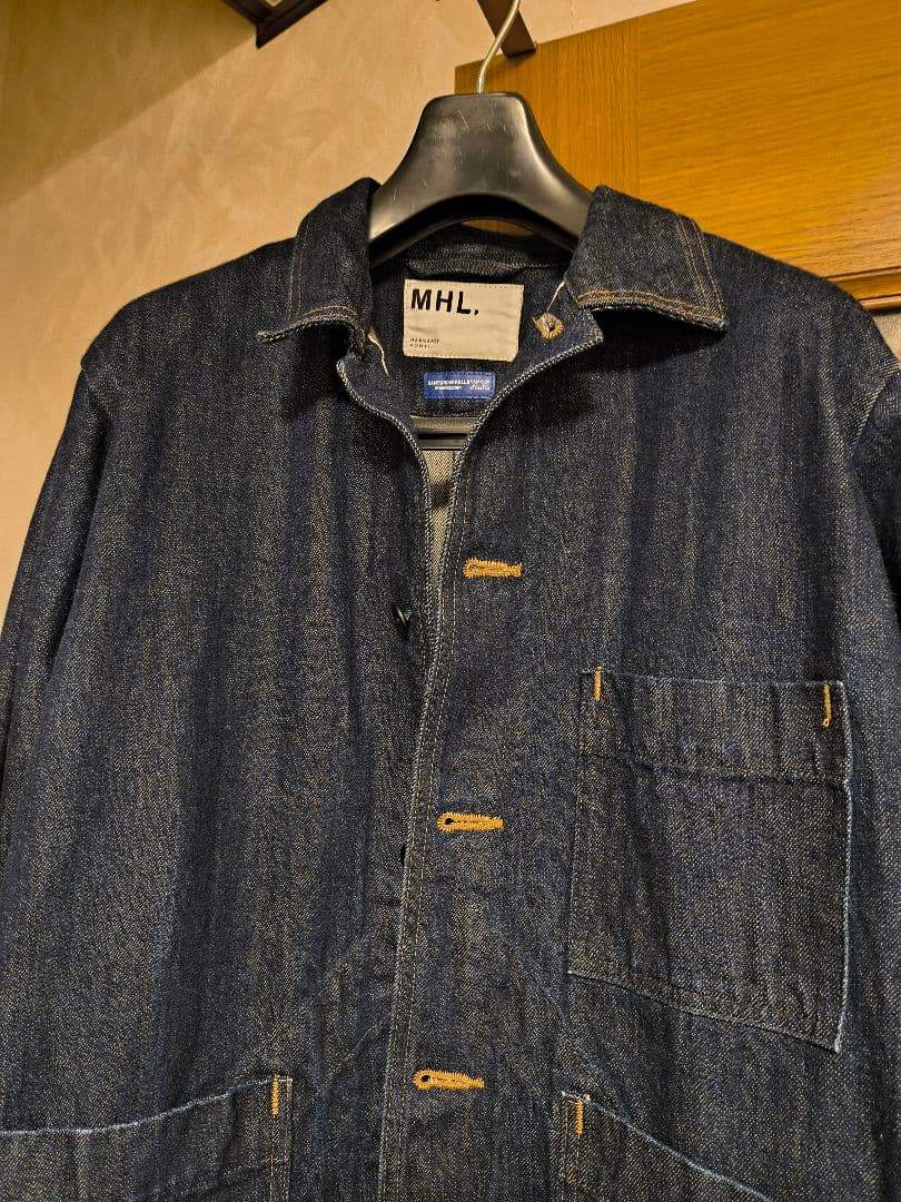 イ*ナ様 廃盤。MHL×キャントンオーバーオールズ　デニムカバーオール　M〜Lサ