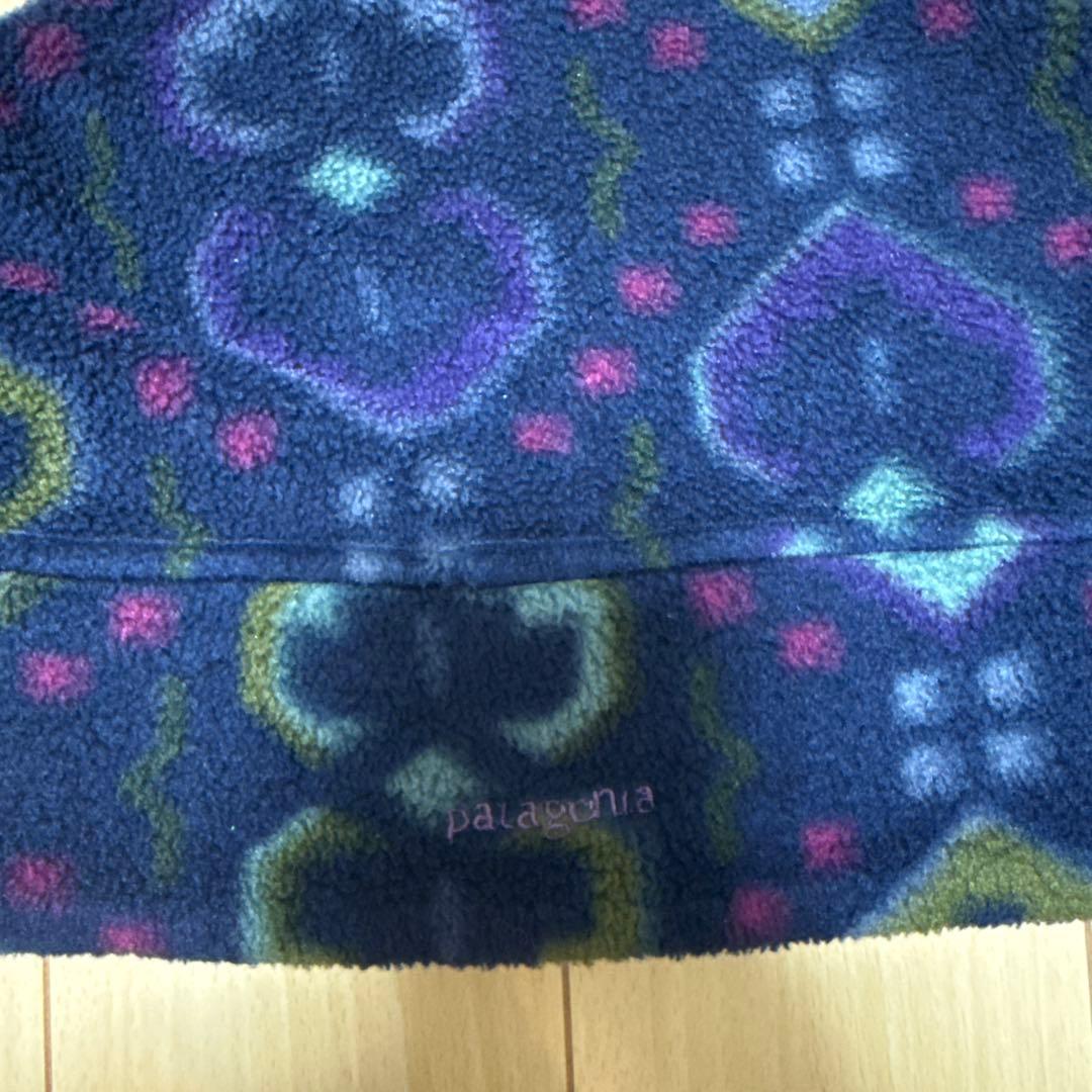 90s patagonia フリース ビーニー キャップ　タペストリー