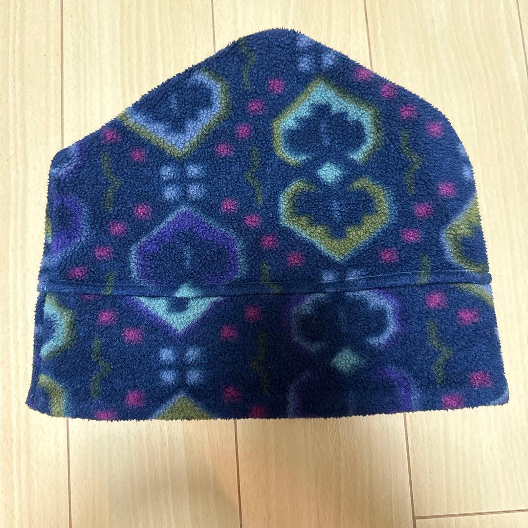 90s patagonia フリース ビーニー キャップ　タペストリー