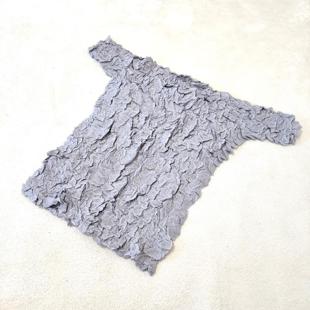 極美品✨ISSEY MIYAKE プリーツ　変形　立体　グレー　サイズ2