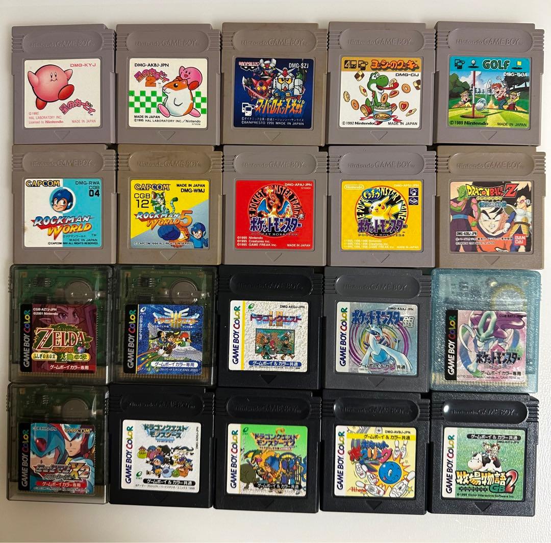ゲームボーイカラー本体➕ゲームボーイソフト【153本】➕ケース【20個】